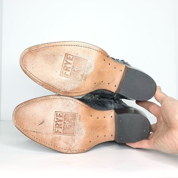 Frye Deborah Deco Tall Studded Distressed Leather Western Boots Women’s 6 Shoes - Picture 10 of 11